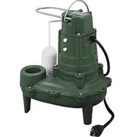 Zoeller 1/2 HP Cast Iron Sewage Pump w/ Vertical Float Switch (2