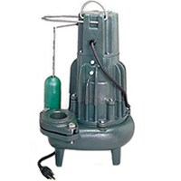 Zoeller 1/2 HP Cast Iron Sewage Pump w/ Vertical Float Switch (3