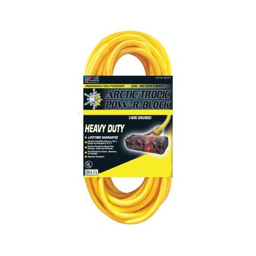 U.S. Wire Arctic/Tropic 100-Foot Extension Cord w/ 3 Outlets (12-Gauge)