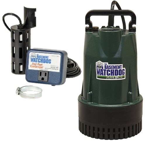 Basement Watchdog BW1050 - 1/2 HP Cast Iron Submersible Sump Pump w/ Vertical Float Switch