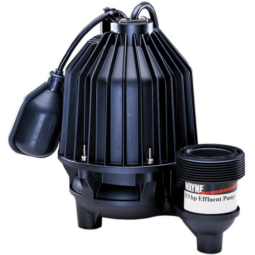 Wayne EFL33 - 1/3 HP Thermoplastic Effluent Pump w/ Tether Float Switch (2"/3")