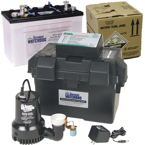 Basement Watchdog Special Backup Sump Pump (1730 GPH @ 10') & Battery