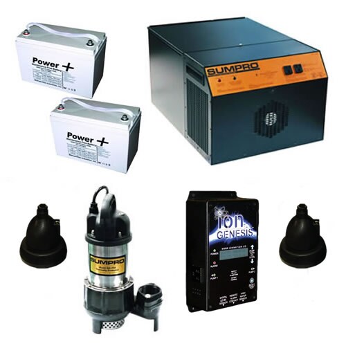 SUMPRO Gold Complete Battery Backup System (5000 GPH @ 10') w/ 2 Batteries