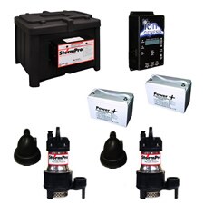 StormPro Maxx Deluxe Heavy Duty Battery Backup Sump Pump System w/ 2 Batteries