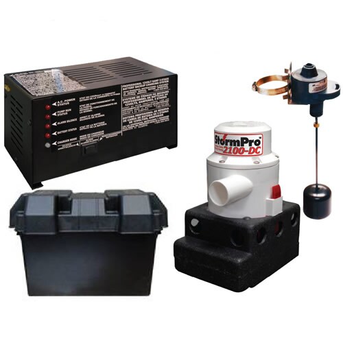 StormPro Battery Backup Sump Pump System (2100 GPH @ 10')