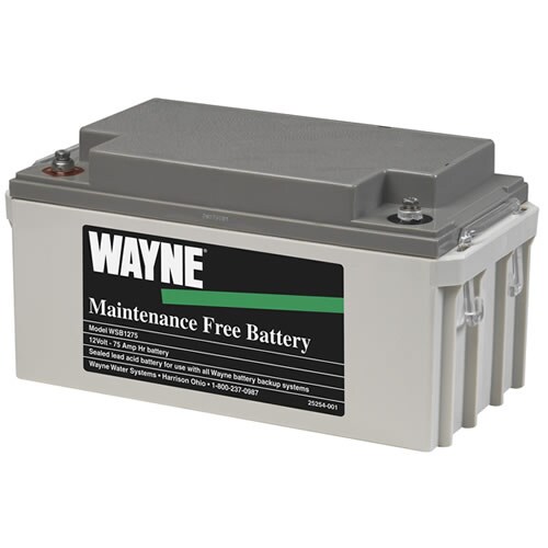 Wayne WSB1275 - Maintenance Free Backup Sump Pump Battery (75 Amps)