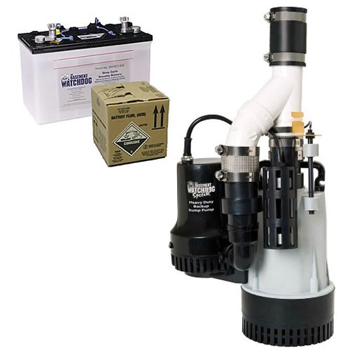 Basement Watchdog 1/2 HP Combination Primary and Backup Sump Pumps w/Battery and Acid