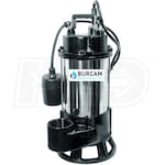 Burcam Pumps 3/4 HP Heavy Duty Cast Iron Stainless Steel Sewage Pump (2