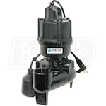 Burcam Pumps 400500 1/2 HP Heavy Duty Sewage Pump w/ Piggyback Tether Float