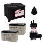 StormPro Maxx Heavy Duty Battery Backup Sump Pump System (3000 GPH @ 10') w/ 2 Batteries