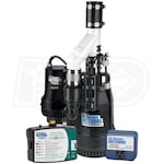 Basement Watchdog Big Combo CONNECT® 1/2 HP Combination Primary & Backup Sump Pump System w/ Maintenance Free Battery