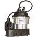 Burcam Pumps 300781 - 1/2 HP Cast Iron & Thermoplastic Submersible Sump Pump w/ Tether Float Switch