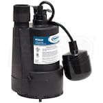 ProFlo PF92330 - 1/3 HP Thermoplastic Top Discharge Sump Pump & Base w/ Tether Float Swith
