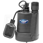 Superior Pump 92250 - 1/4 HP Thermoplastic Submersible Sump Pump w/ Tether Float Switch