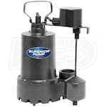 Superior Pump 92341 - 1/3 HP Cast Iron Submersible Sump Pump w/ Vertical Float Switch