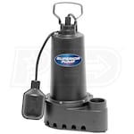 Superior Pump 92501 - 1/2 HP Cast Iron Submersible Sump Pump w/ Tether Float Switch