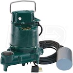 Zoeller BN53 - 1/3 HP Cast Iron Submersible Sump Pump w/ Tether Float Switch