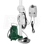 Zoeller N153 - 1/2 HP Effluent Pump w/ Oil Smart® Switch & Alarm System (20' Cord) Elevator Sump Pump System