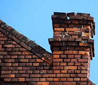 Roof and Brick Chimney