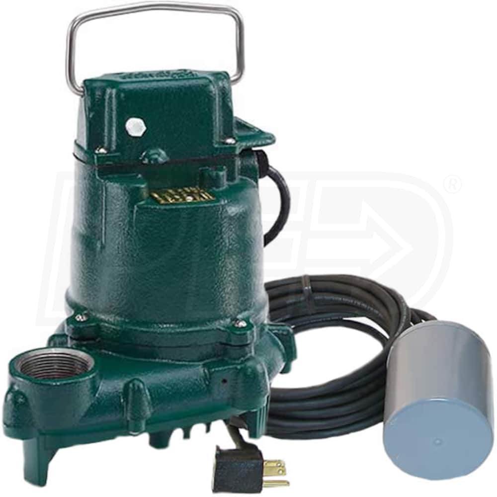 Zoeller M53 Sump Pump 1/3 HP Cast Iron Submersible 110V Vertical Float Switch 