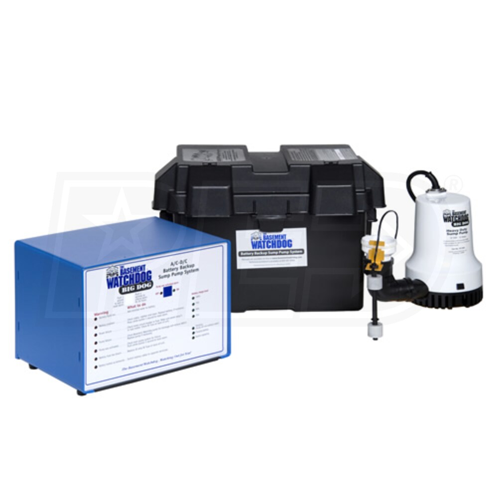 Basement Watchdog SPDBDKIT Big Dog Backup Sump Pump 2200 GPH 10