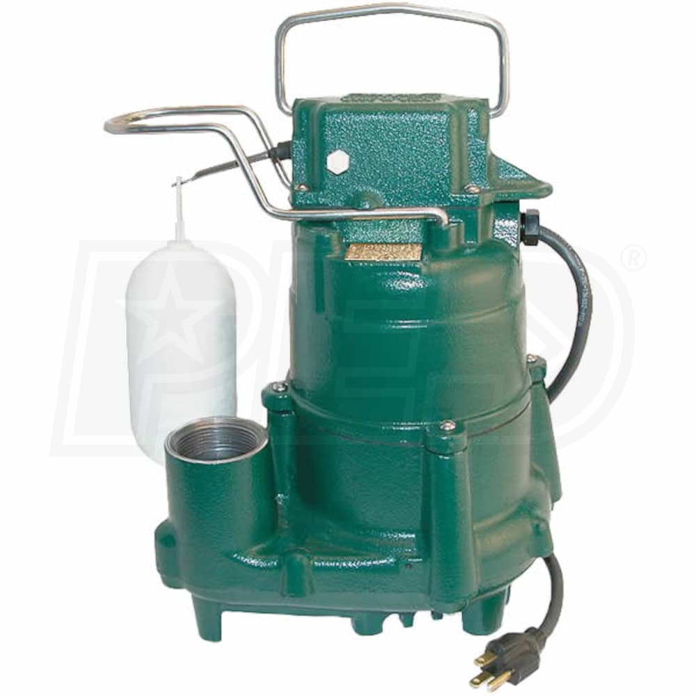 Zoeller Model BE98 Flow-Mate Cast Iron Effluent Sump Pump w/Variable Level Float Switch 230 V 