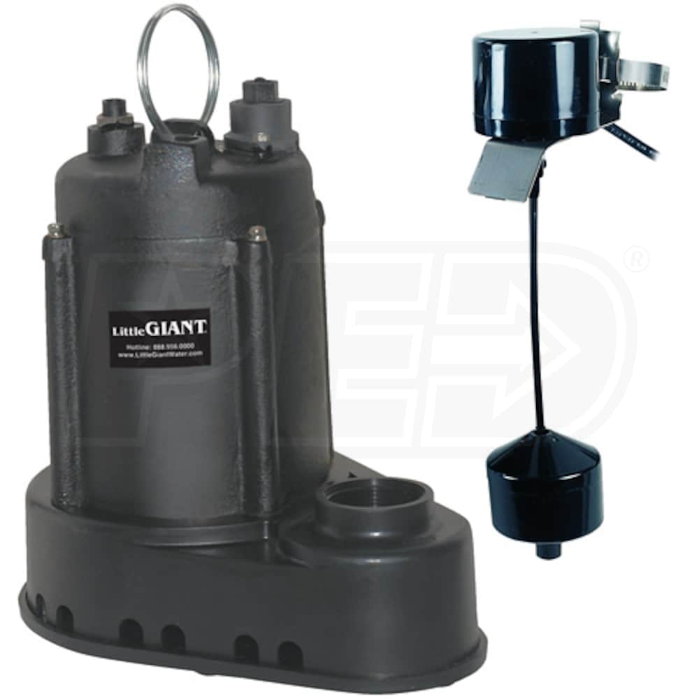 Little Giant SC50V 1/2 HP Cast Iron Submersible Sump Pump w/ Vertical