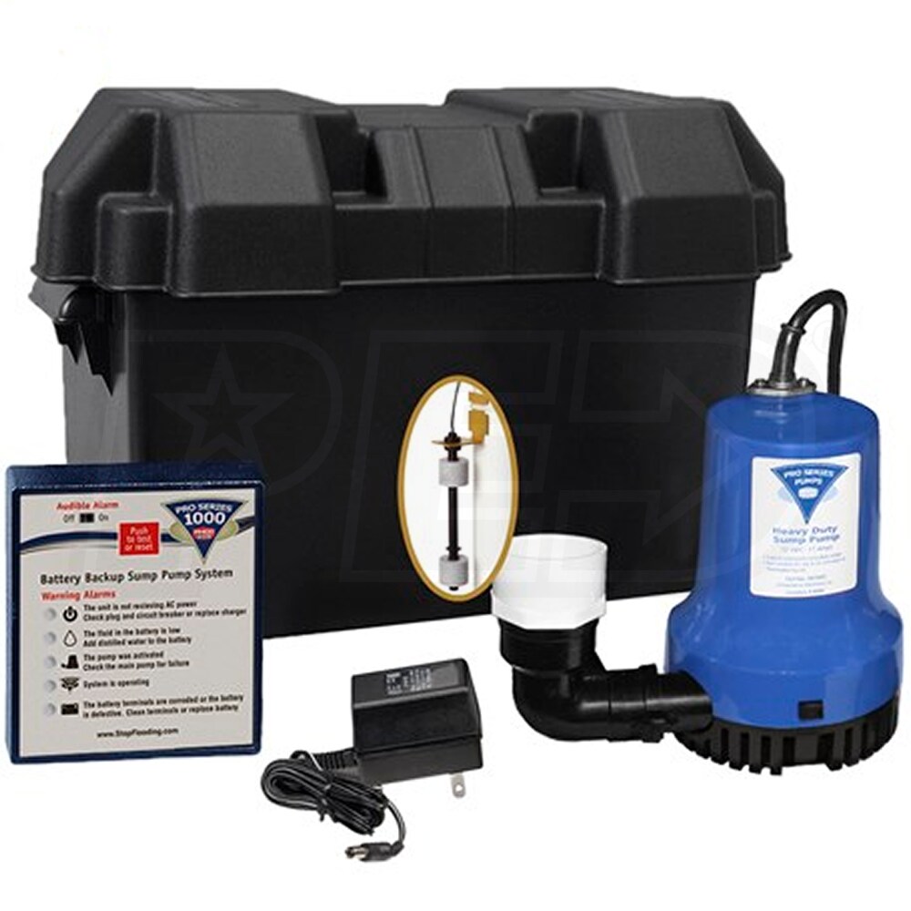 Pro-Series PHCC-1000 Battery Back Up Sump Pump (1000 GPH at 10')