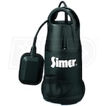 Simer 12356 - 1/2 HP Thermoplastic Sump Pump w/ Tether Float Switch