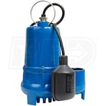 Little Giant Select Series LG-S50T -1/2 HP Cast Iron Submersible Sump Pump w/ Piggyback Tether Float Switch