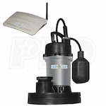 Bur-Cam 300525ZSP - Wi-Fi Water Watcher 1/3 HP Cast Iron Submersible Sump Pump w/ Tether Float Switch
