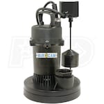 Burcam Pumps 1/4 HP Thermoplastic Submersible Sump Pump w/ Vertical Float switch