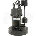 Burcam Pumps 1/3 HP Thermoplastic Submersible Sump Pump w/ Vertical Float Switch