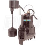 Burcam Pumps 1/3 HP Cast Iron Submersible Sump Pump w/ Vertical Float Switch