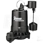 Simer 5975 - 3/4 HP Cast Iron Sump Pump w/ Vertical Float Switch