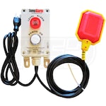 Sump Alarm - Indoor / Outdoor Sump Pump High Water Alarm & Power LED Indicator (120V) w/ 10-Foot Float