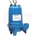 Goulds WS_B Series - 1 HP Cast Iron Sewage Pump w/ Bare Leads (Non-Automatic) (230V - 3-Phase)