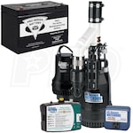 Basement Watchdog Big Combo CONNECT® 1/2 HP Combination Primary & Backup Sump Pump System w/ Maintenance Free Battery