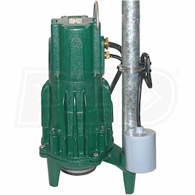 Zoeller Shark Series&reg; 820-0011 - WD820 2 HP Cast Iron Grinder Pump w/ Tether Switch (230V)