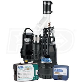 View Basement Watchdog Big Combo CONNECT® 1/2 HP Combination Primary & Backup Sump Pump System