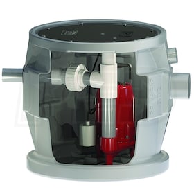 Liberty Pumps P382LE51SD-2- 1/2 HP Pro380 Cast Iron Sewage Pump System (24" x 24") w/ Side Discharge