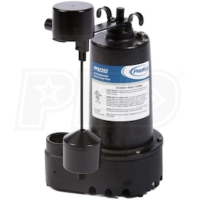View ProFlo PF92352 - 1/3 HP Cast Iron Submersible Sump Pump w/ Vertical Float Switch