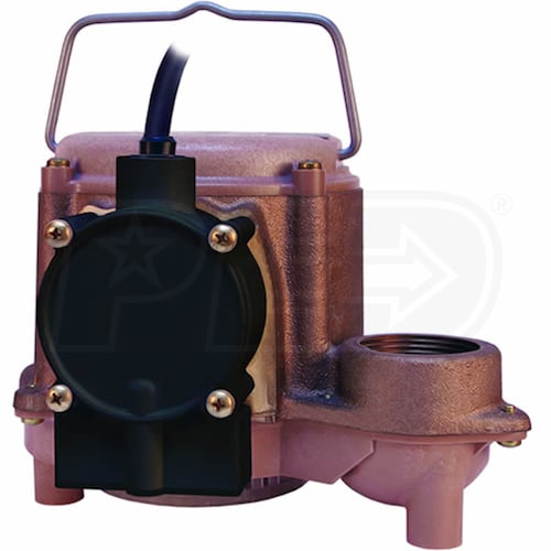 Little Giant 508357 8-CBA - 4/10 HP Cast Bronze Submersible Sump Pump w/  Diaphragm Switch