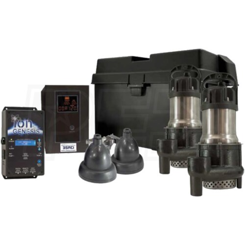 iON Products MET20266 iON 35ACi Deluxe Battery Backup Sump Pump System 3000  GPH @ 10'