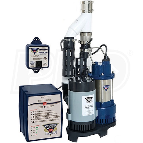 Glentronics Inc 3000 Gallon Per Hour S3033 PHCC Pro Series 1/3 HP Sump Pump System 