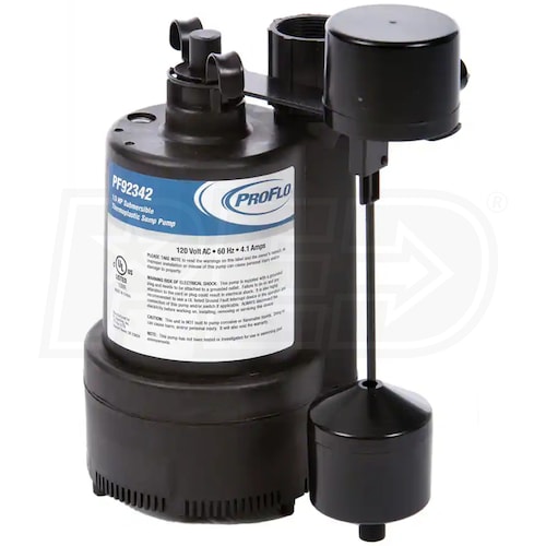 PROFLO PF92260 1/4 HP Thermoplastic Submersible Sump Pump