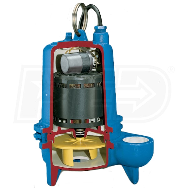 Barnes 100836 SE411VF 4/10 HP Cast Iron Sewage Pump w/ Vertical Float