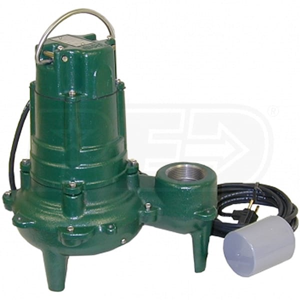 Zoeller 270-0005 BN270 1-HP Cast Iron Sewage Pump w/ Variable Piggy ...