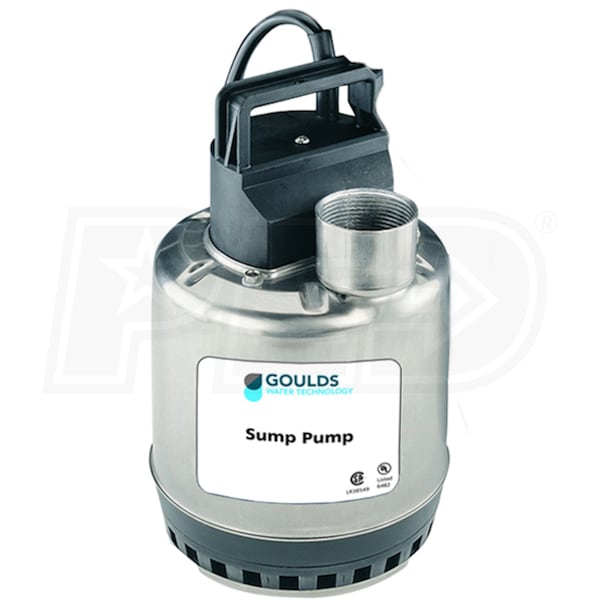Goulds LSP0311 LSP03 Series - 1/3 HP Stainless Steel Sump Pump Non-Automatic