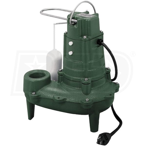 Zoeller M267 - 1/2 HP Cast Iron Sewage Pump 2-Inch w/ Vertical Float